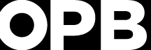Oregon Public Broadcasting's logo, with text reading OPB in a rectangle.