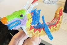 Photo of a dragon boat made with a 3D pen