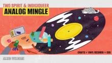 Illustration of a vinyl record with craft supplies and hands crafting