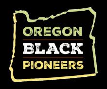 Logo for Oregon Black Pioneers on a black background