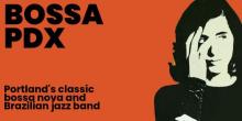 B&W illustration of Kerry Politzer from Bossa PDX against red background