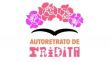 stylized rendering of Frida Kahlo's eyebrows with flowers above and the text Autoretrato de Fridita