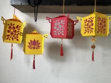 Four hanging lanterns