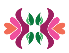 Graphic for Native Family Storytime in green, pink and orange.