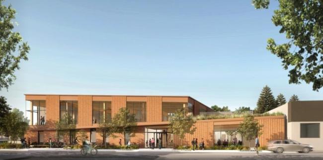 New rendering showing future updated Albina Library exterior along Russell Street