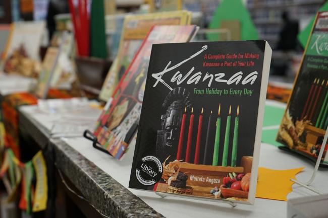 Book display for Kwanzaa