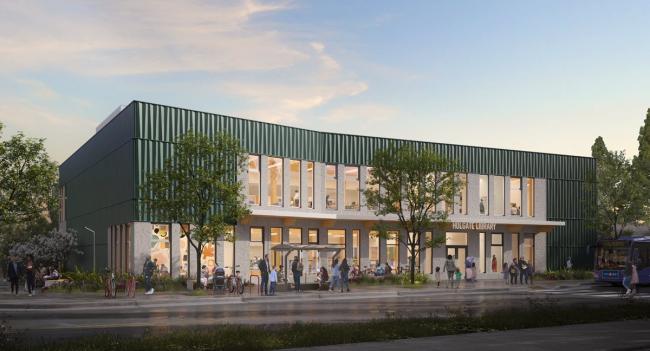 Exterior rendering of Holgate Library