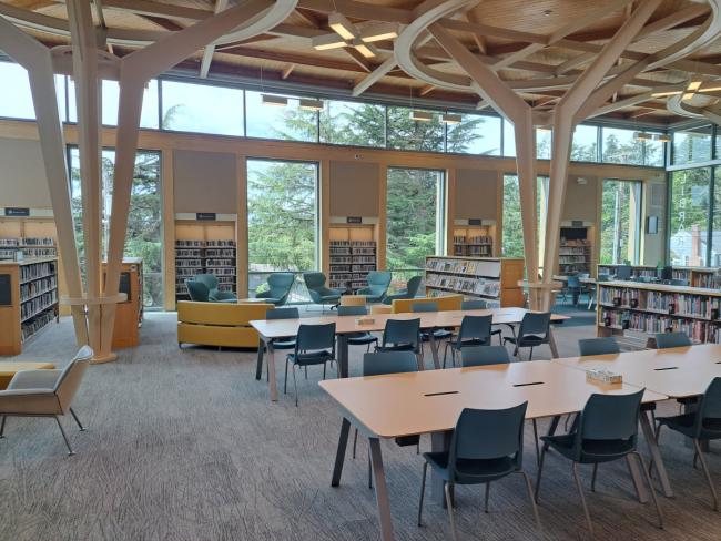 The new soft seating at Hillsdale Library 